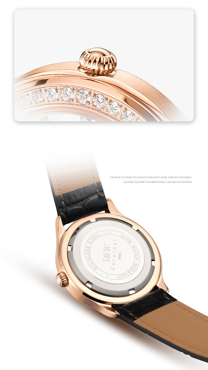 Đồng hồ nữ chính hãng IW CARNIVAL IW559L-3 Kính sapphire ,chống xước ,Chống nước 30m ,Bảo hành 24 tháng,Máy điện tử (PIn),dây da cao cấp, thiết kế đơn giản dễ đeo