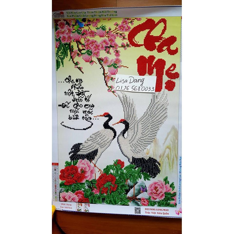 Tranh đá CHA MẸ50x73cm
