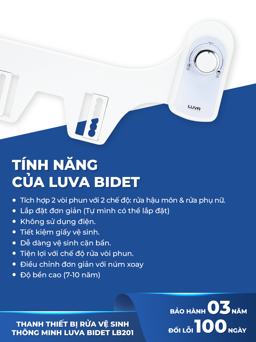 Thiết bị rửa vệ sinh thông minh LUVA - LB201