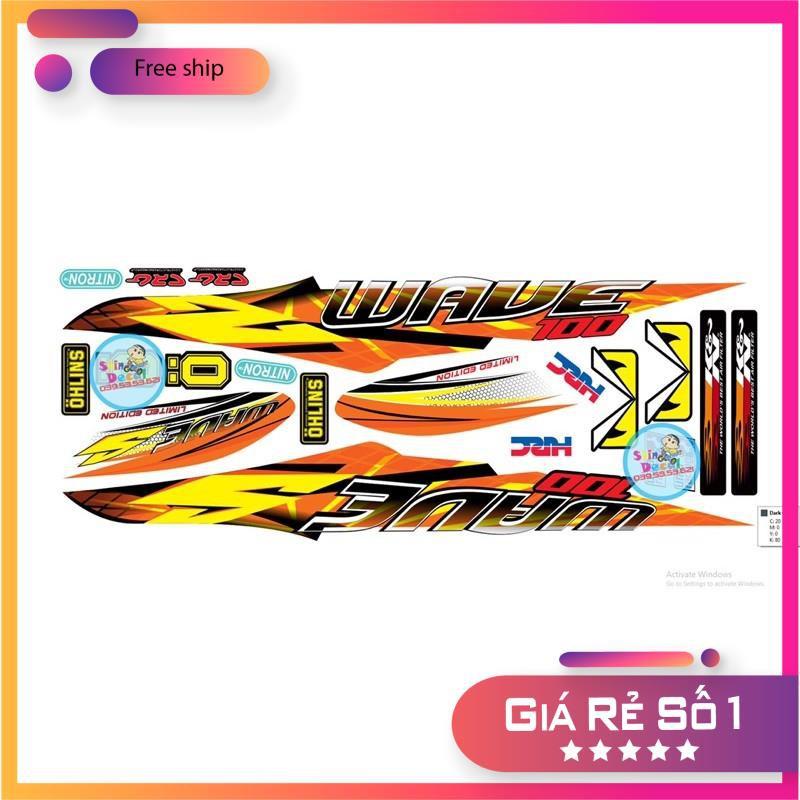 Tem rời dành cho xe dán xe wave 2016