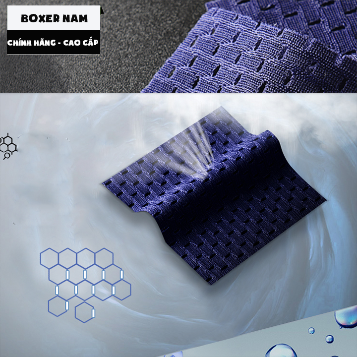 Hộp 4 chiếc sịp đùi nam Boxer thông hơi Cao Cấp