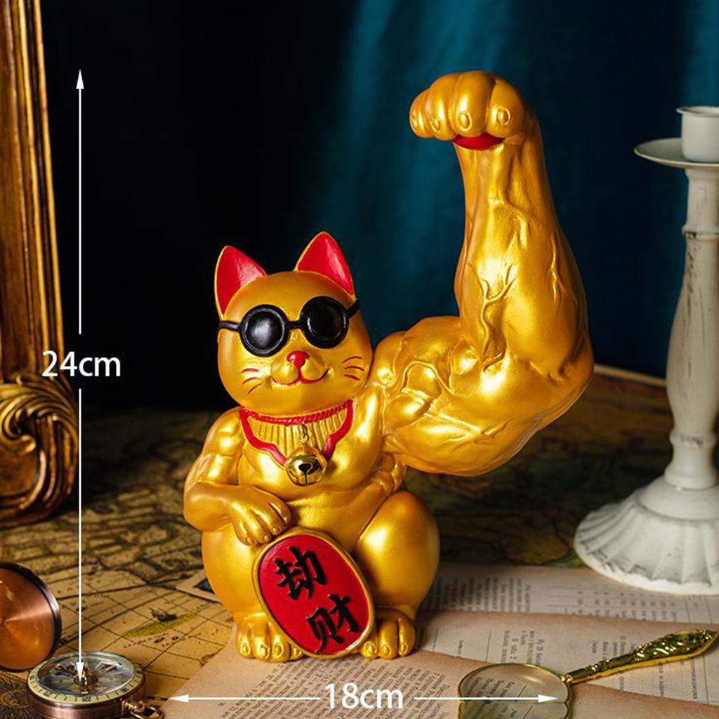 Tượng mèo May Mắn Tài Lộc