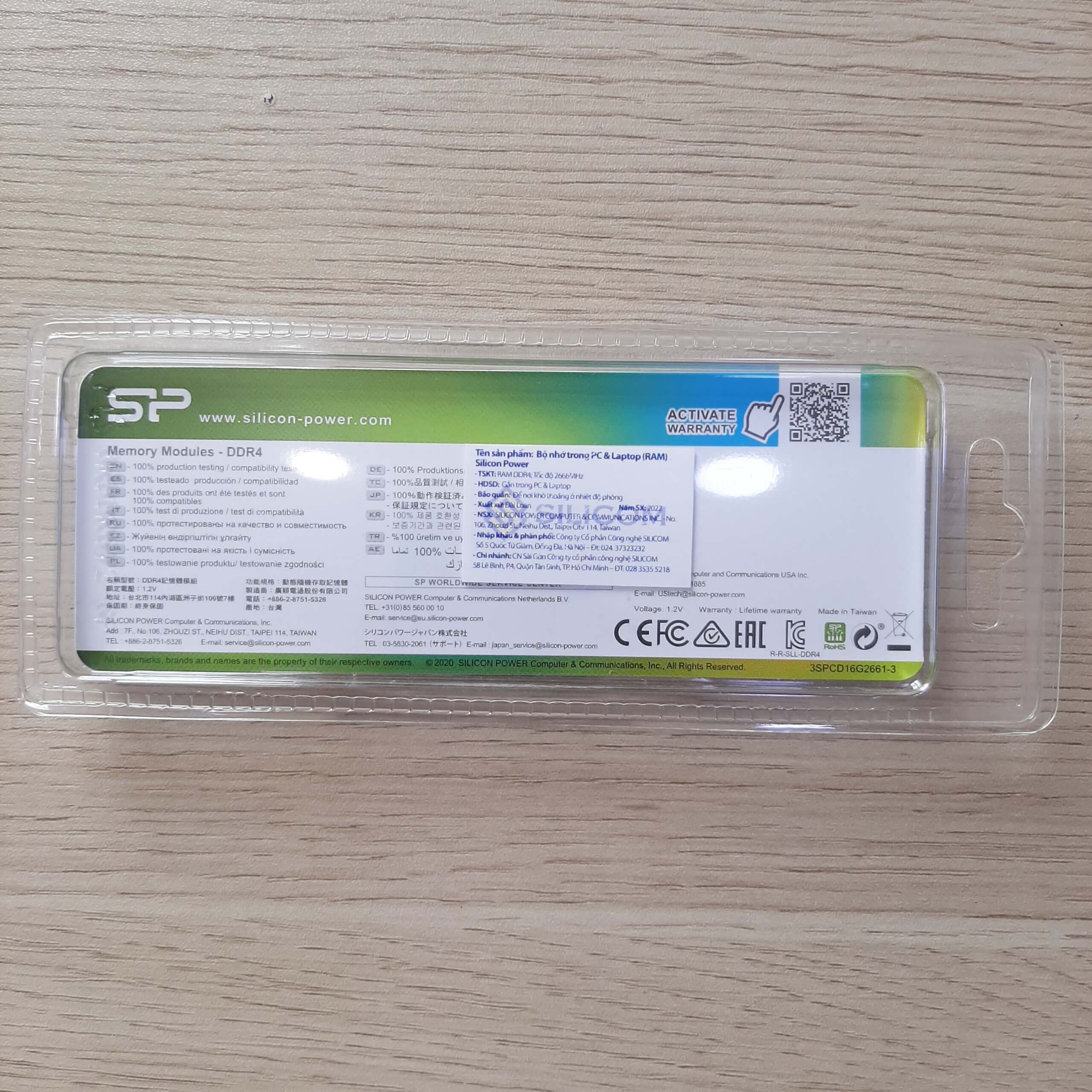 RAM Desktop Silicon Power 16GB DDR4 2666MHz CL19 UDIMM - Hàng chính hãng