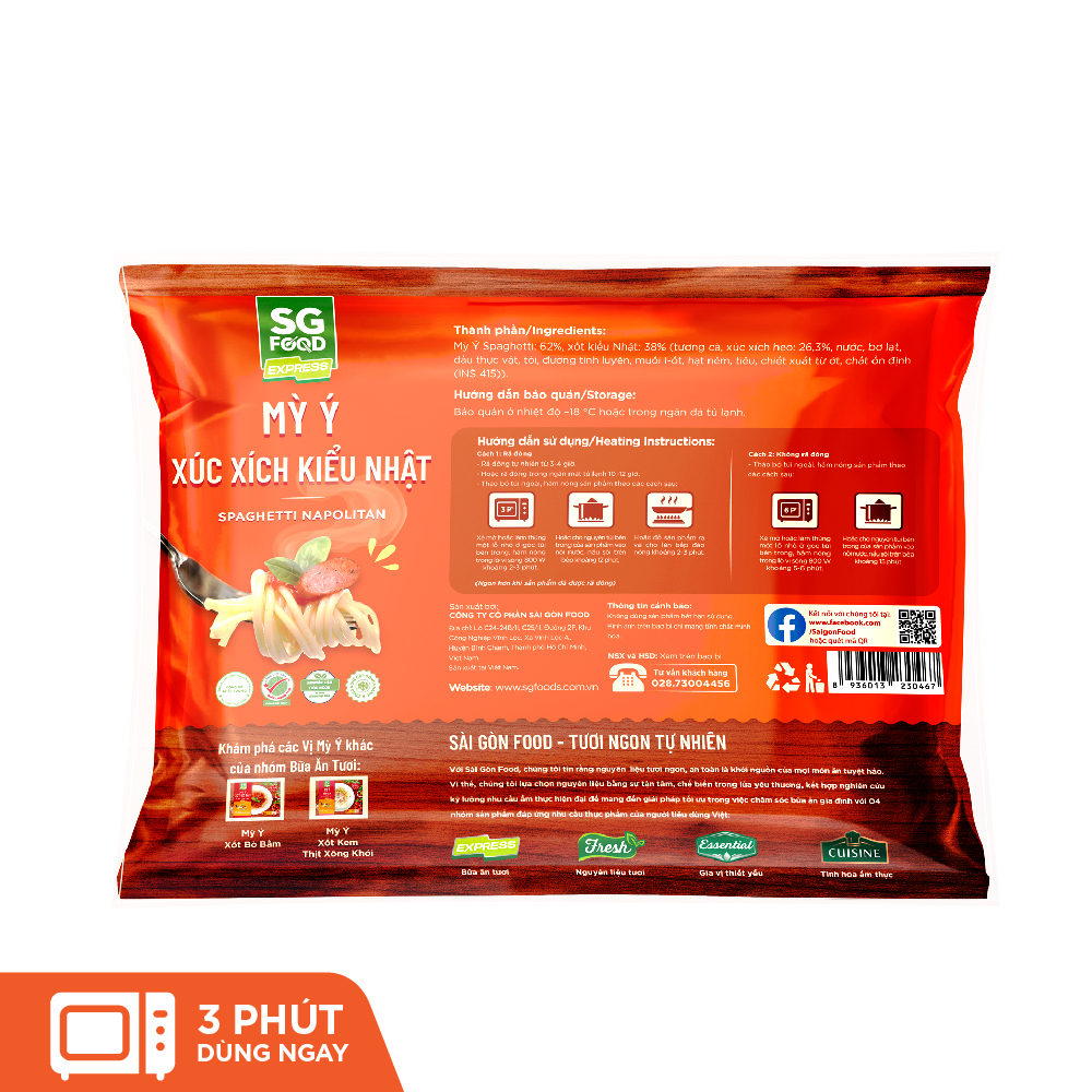 Mỳ Ý Xúc Xích Kiểu Nhật SG Food Túi 250g