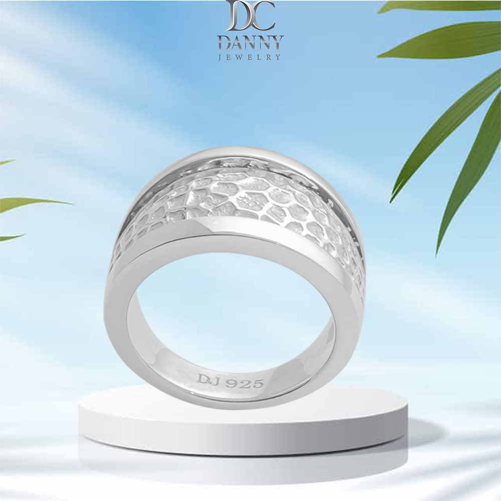 Nhẫn Unisex Danny Jewelry Bạc 925 Xi Rhodium "The Rock" LI2G001