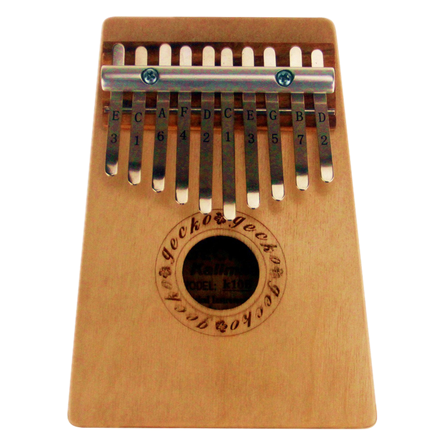 Đàn Kalimba Gecko 10 Phím Gỗ Mahogany K10B Kèm Kèn Kazoo