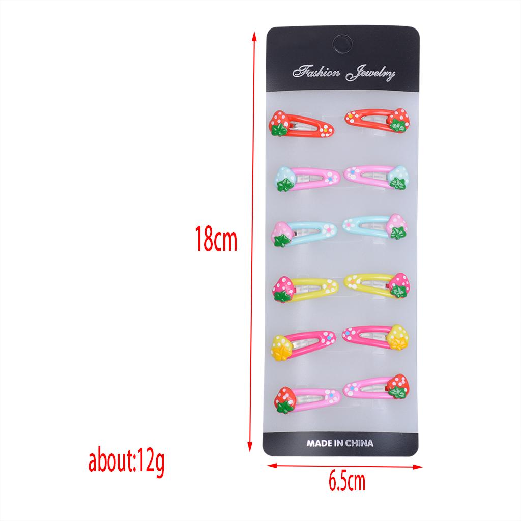 12Pcs Girls Baby Toddler Princess Snap Hair Clips Hair Accessories  Style 1