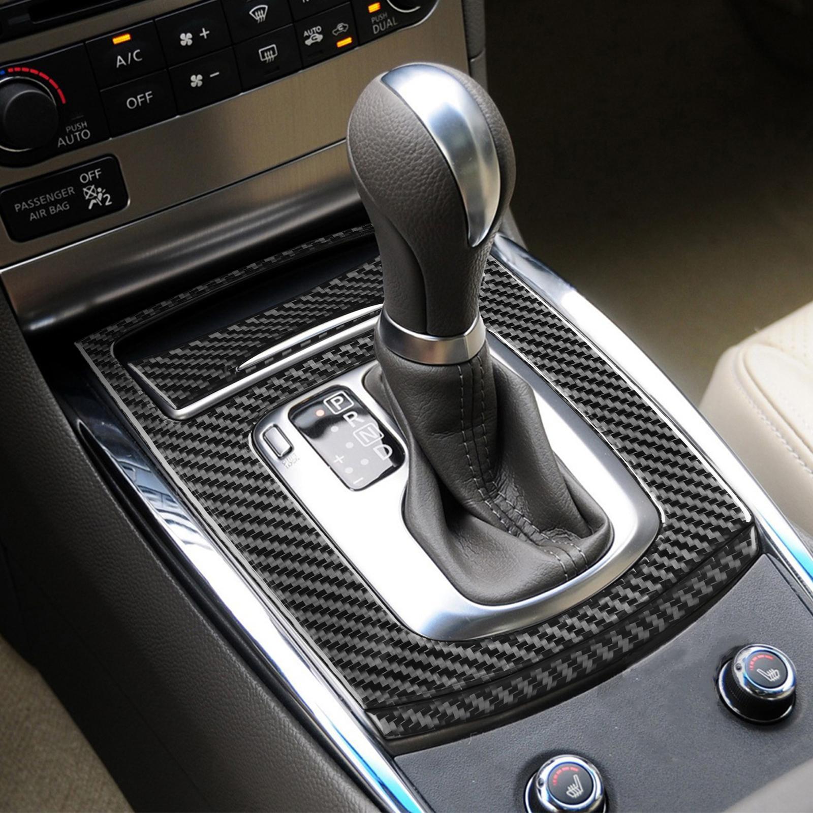 Gear Shift Panel Cover, Protection Decoration Gearshift trim Shifter Interior gear Decoration for G37 Car Accessories