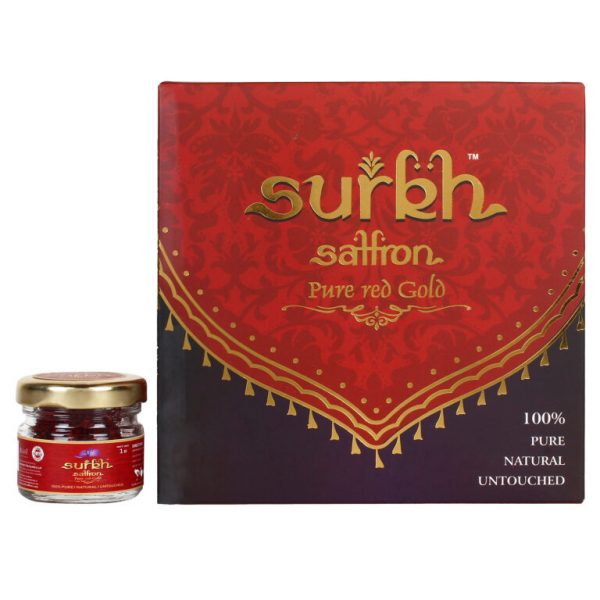 Surkh Saffron – 1 Gram – 100% Pure I Natural I Untouched Premium Grade 1 Saffron / Kesar