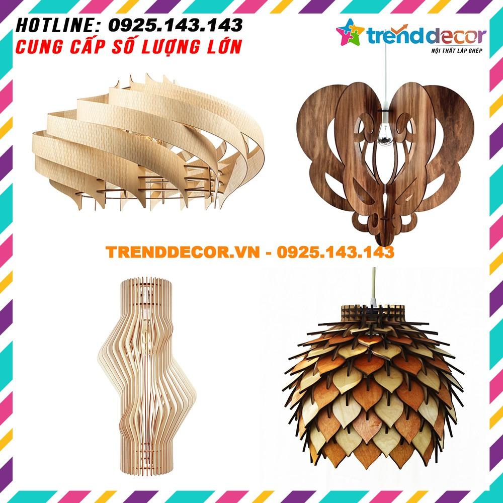 20 mẫu Đèn gỗ thả trần gia công trang trí nhà và decor quán cafe bền đẹp, độc, lạ hiện đại