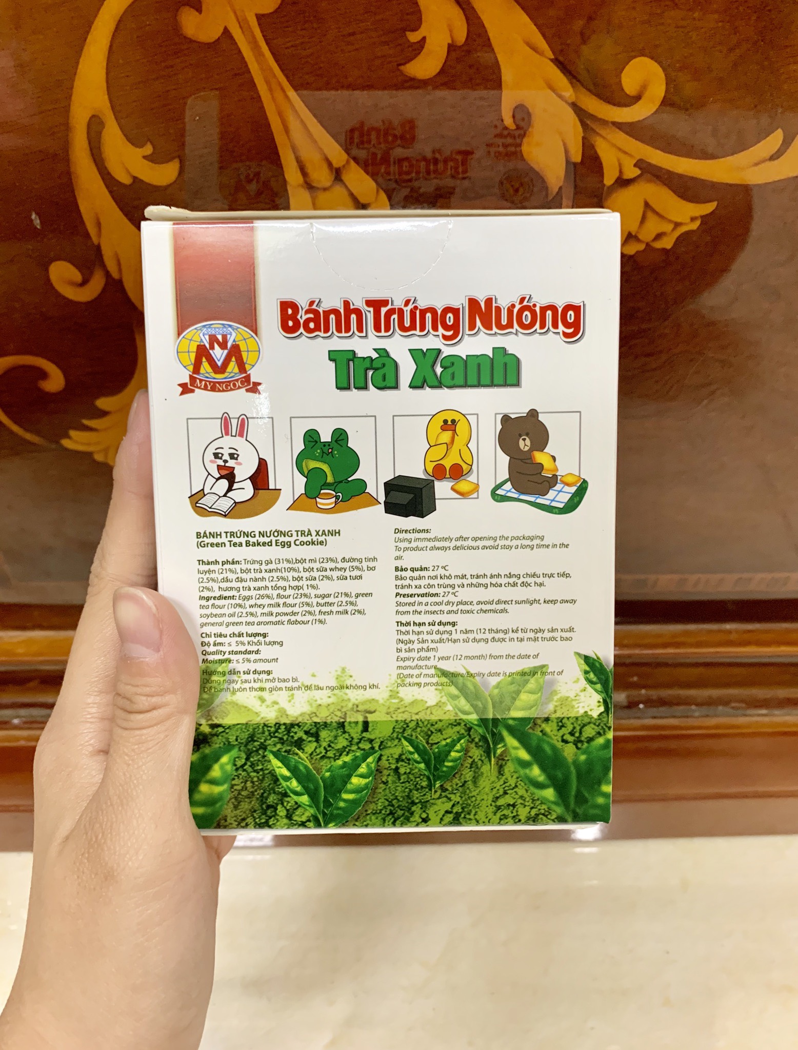 BÁNH TRỨNG NƯỚNG TRÀ XANH-45G