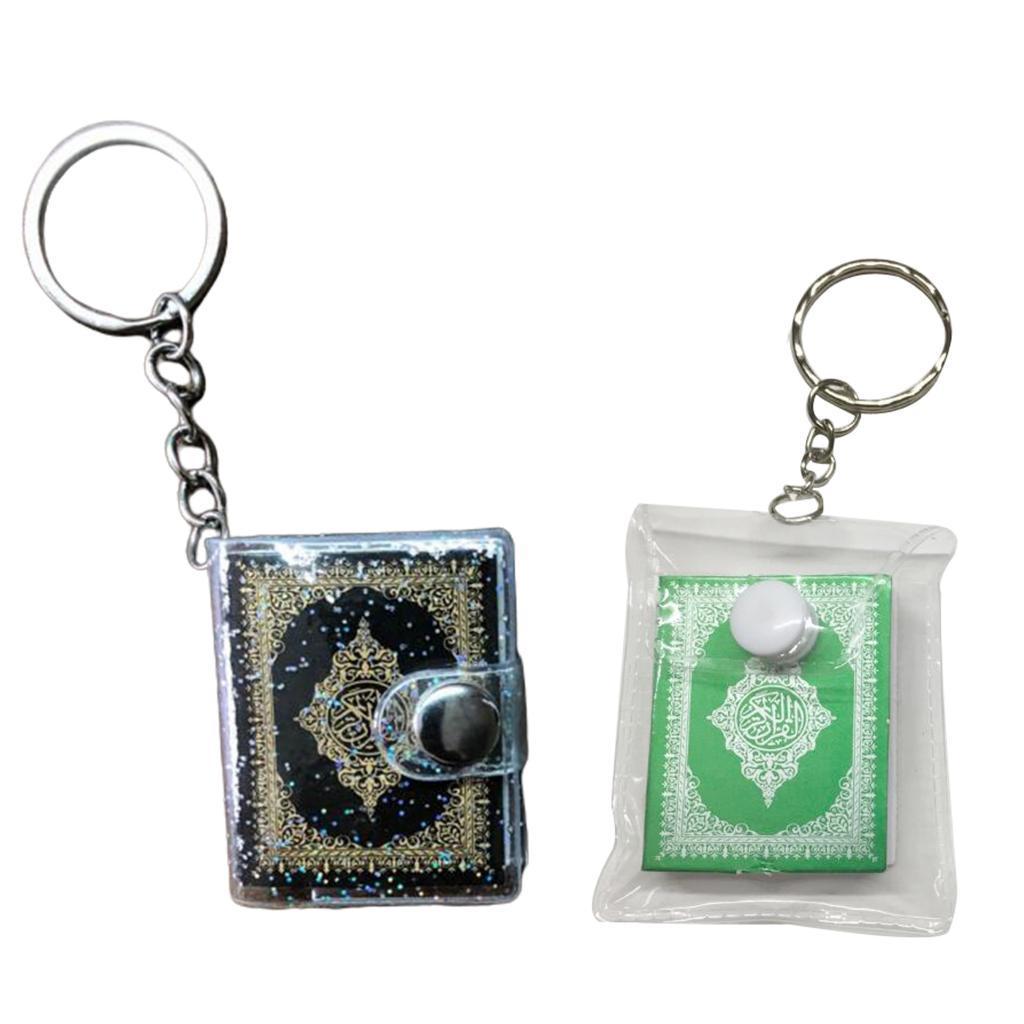 2x Islam Ark  Book Keychain Arabic Religious Keyring  Purse Decor