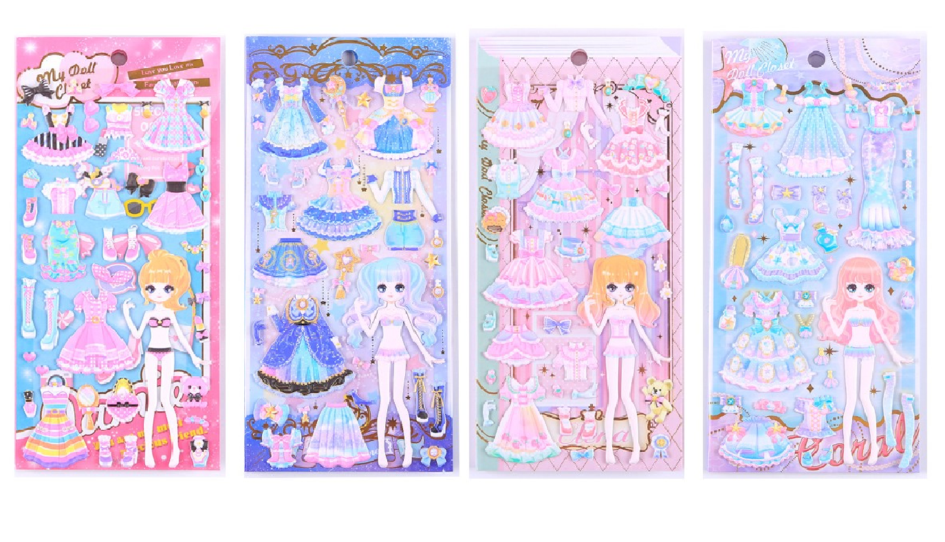 Sticker nổi 3D PVC Công chúa My Doll Closet - Nhiều hình phát ngẫu nhiên