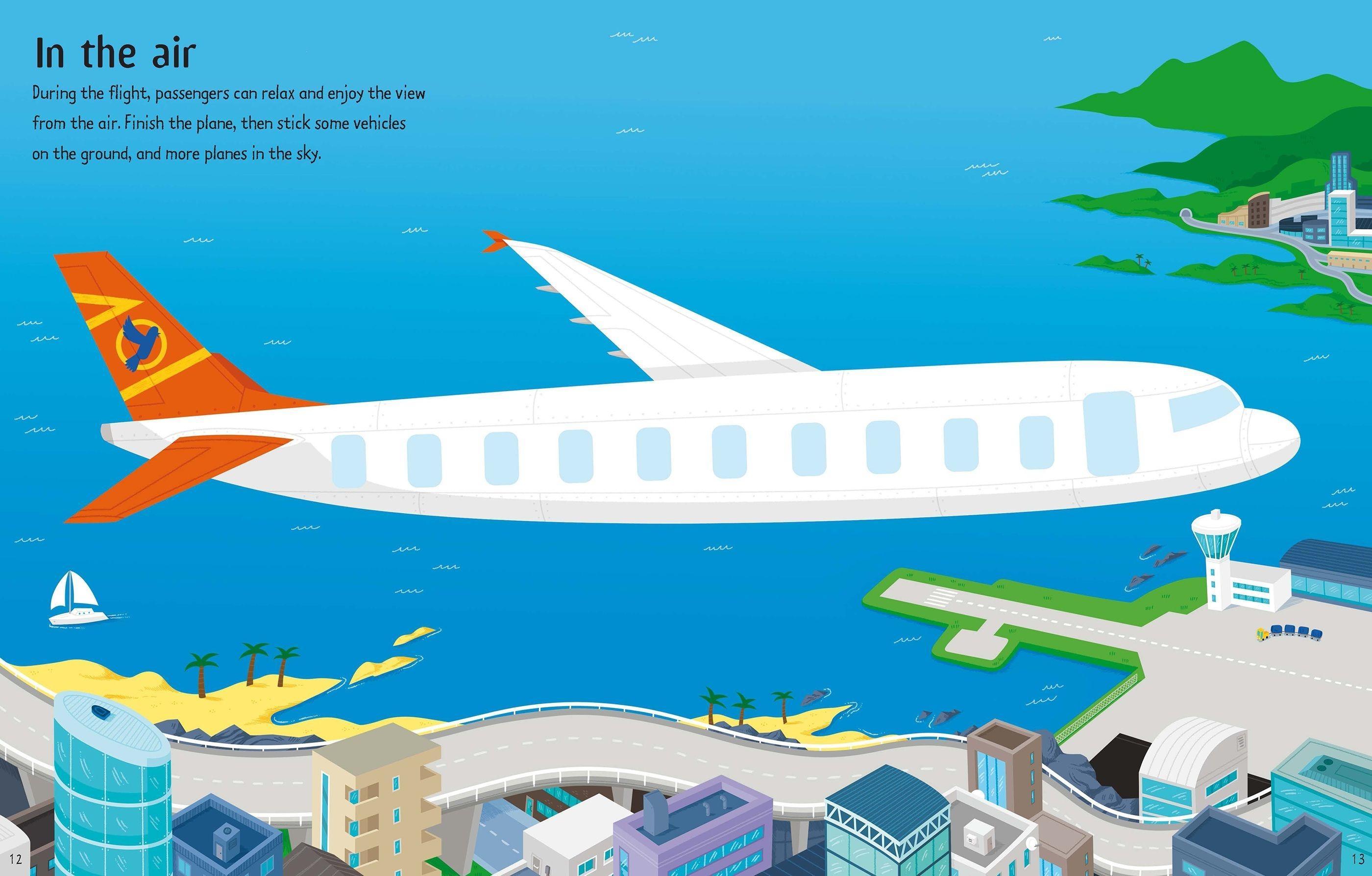 Sách ngoại văn: Airport Sticker And Colouring Book