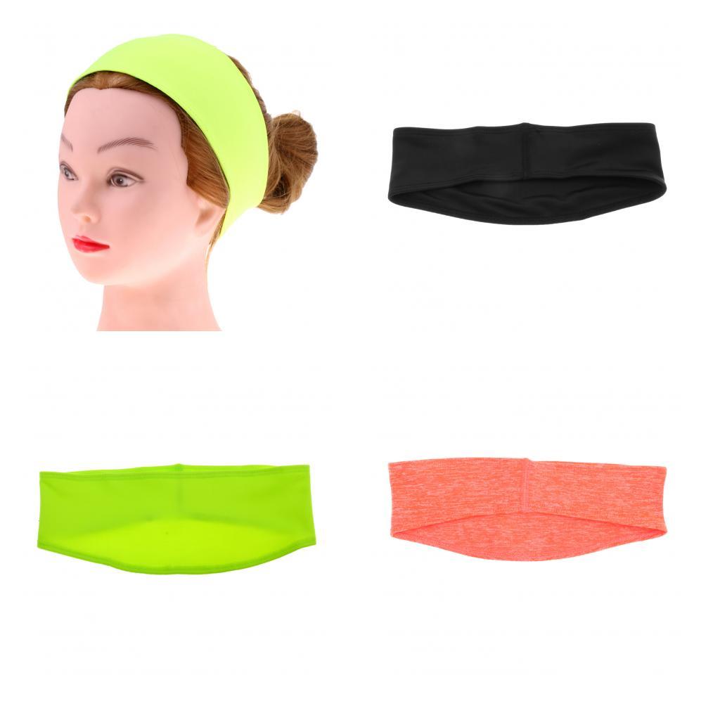 Performance Stretch Sweat Headband Yoga Sports Gym Workout Sweatband Wrap Hair 8.5 cm