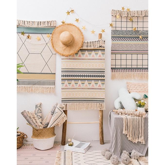 Thảm chùi chân thổ cẩm mẫu mới kích thước 60 x 90 cm