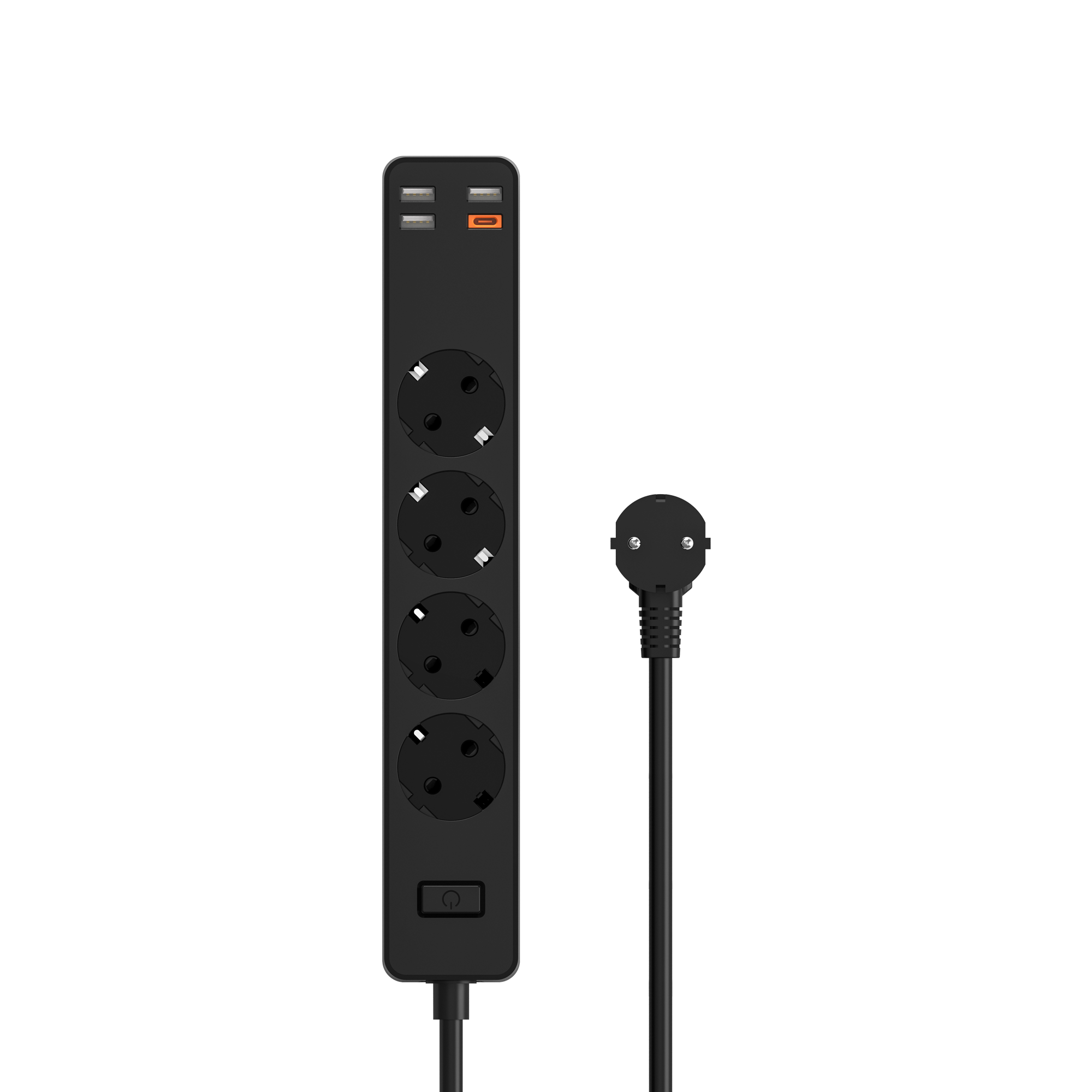 Ổ Điện Wiwu Power Strip Socket With 4 AC 3 USB 20w PD Ngăn Trẻ Em Chạm Vào, Dây Cáp Dày và Bền - Hàng Chính Hãng