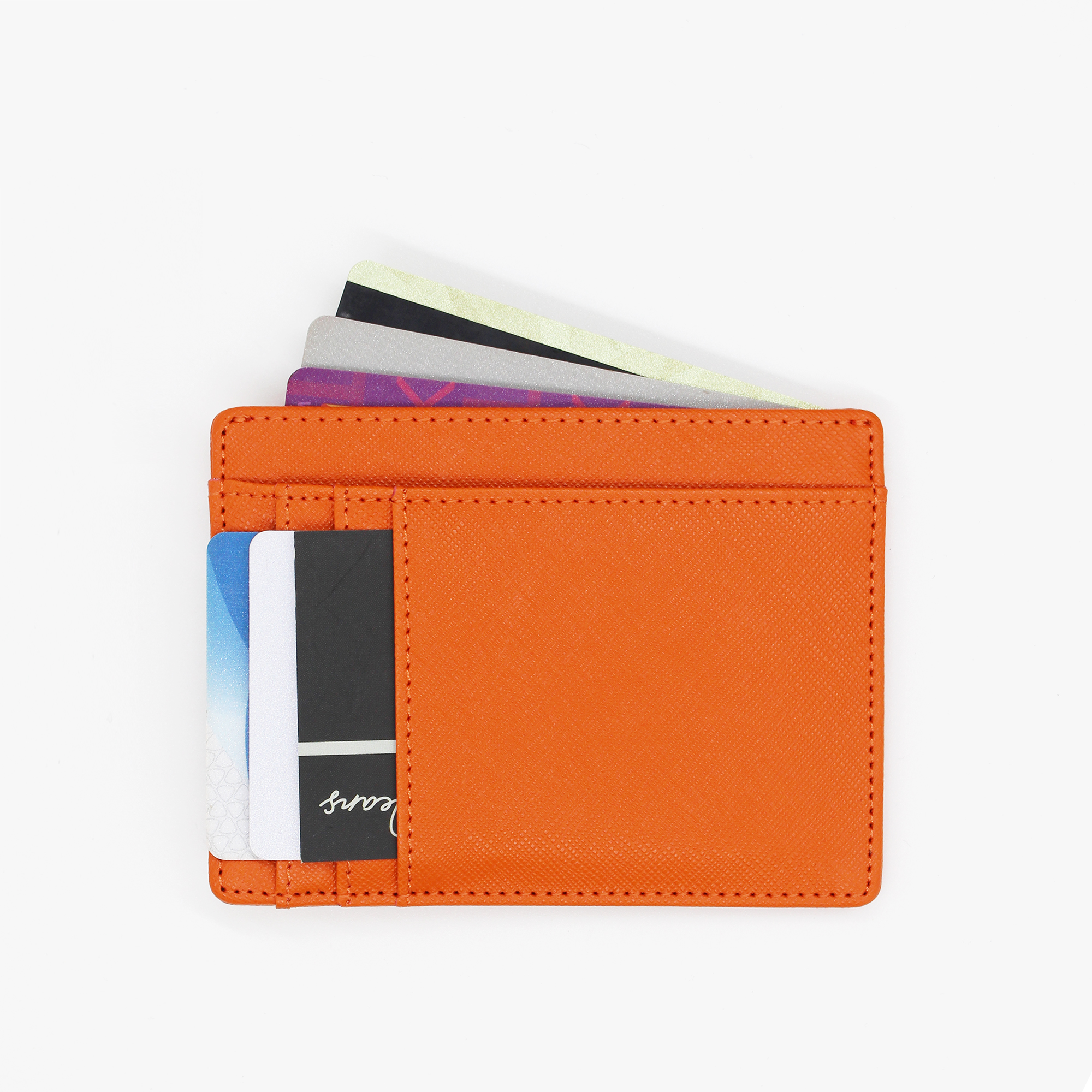 Ví Mini Đựng Thẻ Cardholder Da Thật Cao Cấp Saffiano - Genuine Leather Chống Thấm Nước Unisex Nam Nữ Nhiều Màu AaaJeans