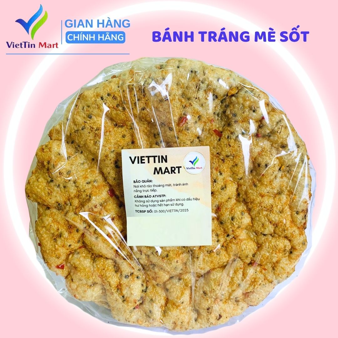 Bánh Tráng / Bánh Đa Nướng Muối Ớt Túi 5 Cái VietTin Mart