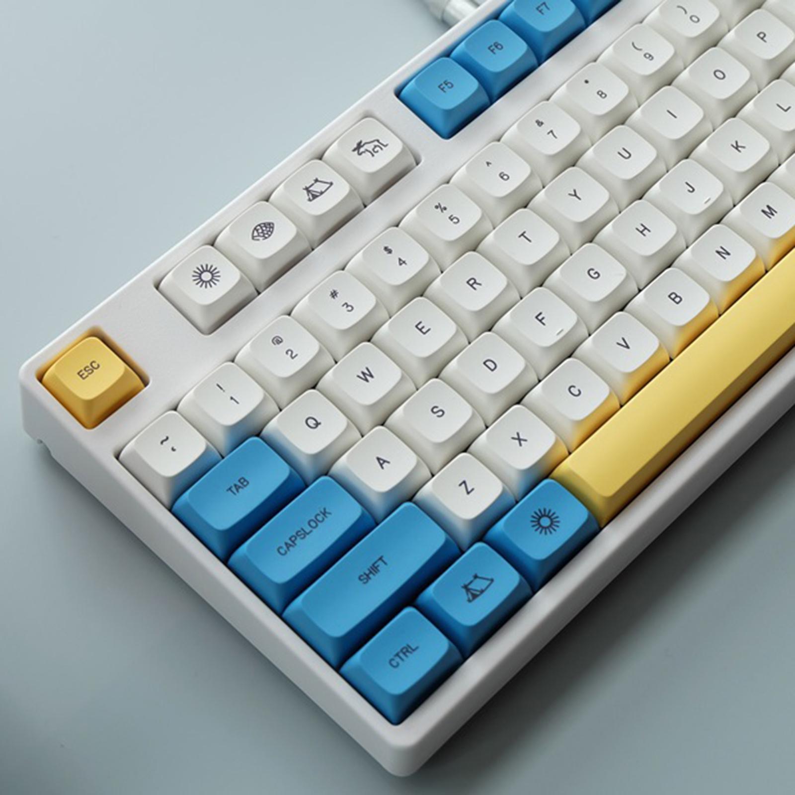 PBT 132 Keys Keycaps for 64 87 104 Gaming Mechanical Keyboard Accessories
