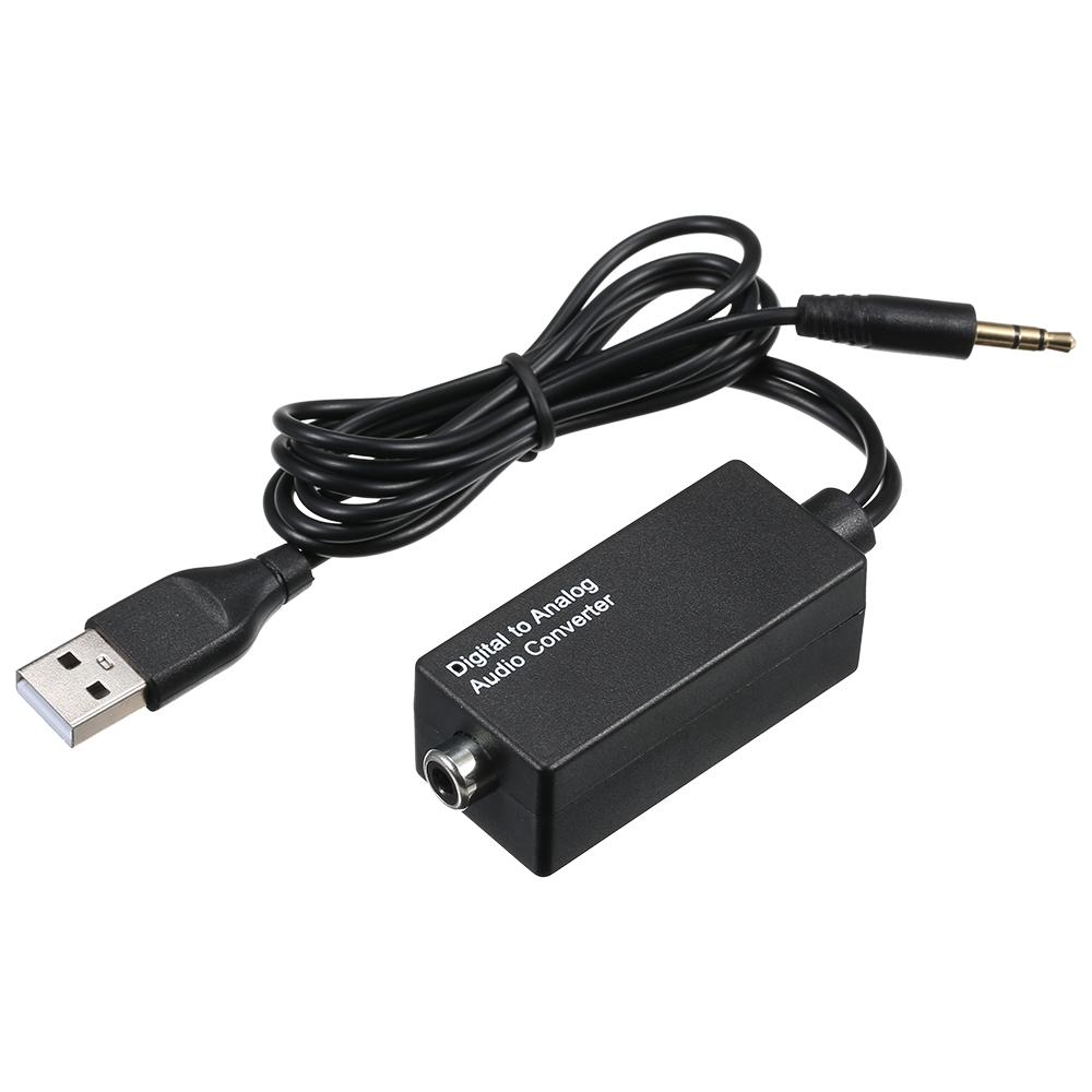 DAC Digital to Analog Audio Converter HiFi Nondestructive Sound Quality Stable Signal Coaxial+3.5mm Audio Ports