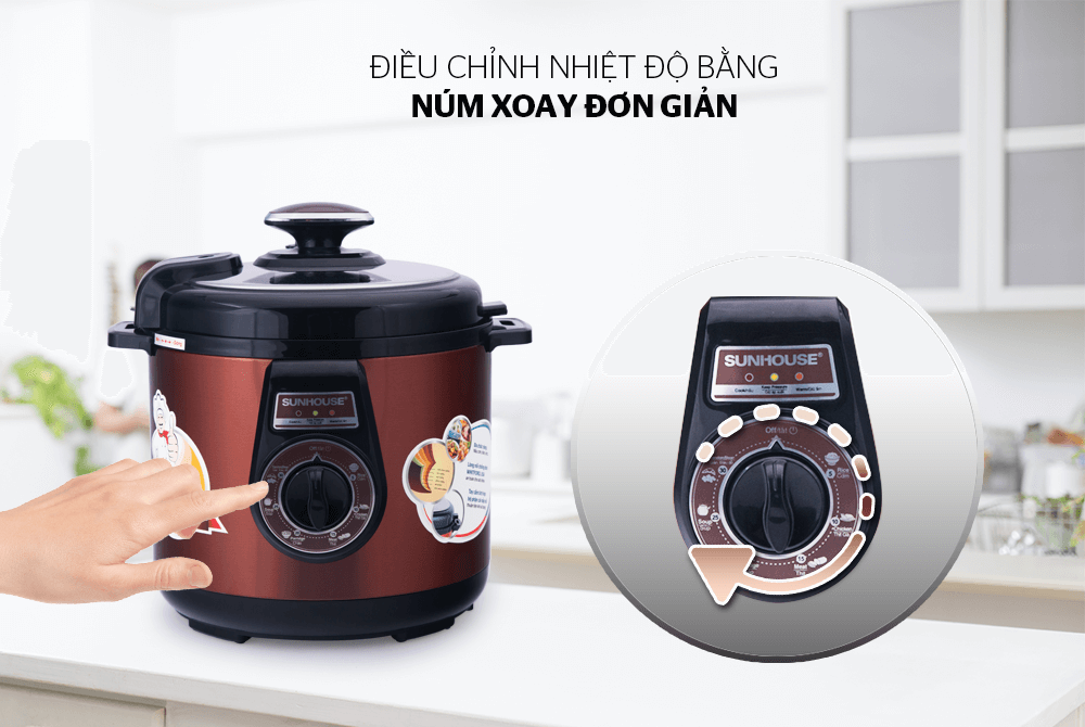 Nồi Áp Suất Điện Đa Năng Sunhouse SHD1562 (6L) - Hàng chính hãng