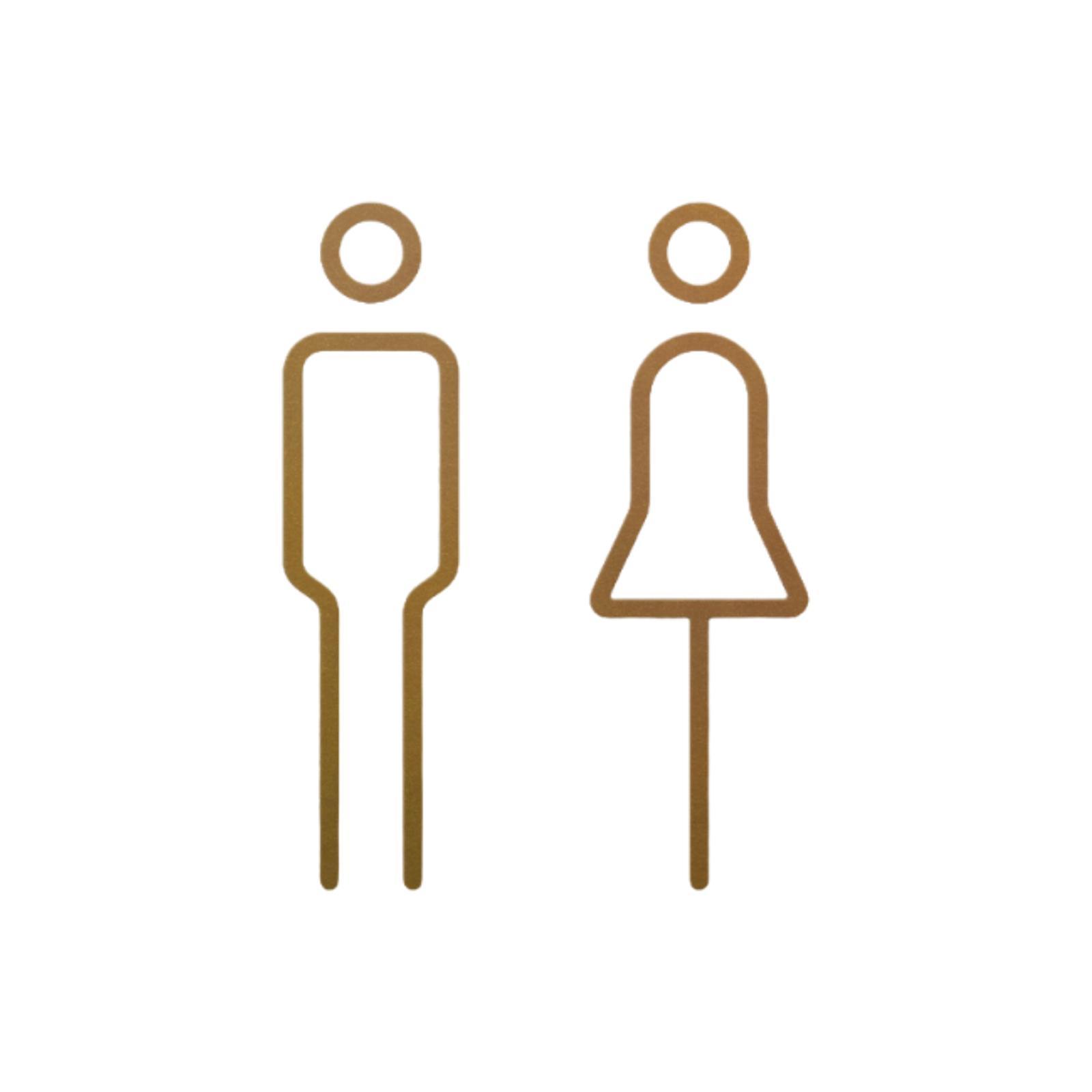 Men Women Toilet Sign Loo Lightweight Toilet Symbol Sign for Parks Bar Store