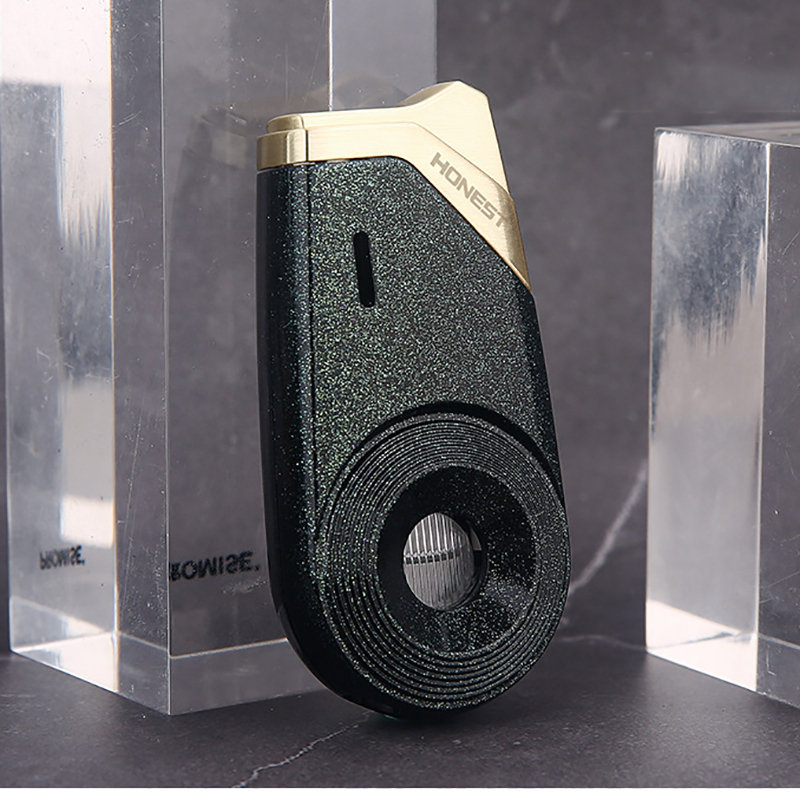 Hộp Quẹt Bật Lửa Gas Honest BCZ-797 Khò 1 Tia Kiêm Con Quay Spinner Có Thể Nhìn Thấy Lượng Gas Bên Trong- Nhiều Màu