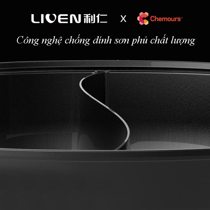 Nồi lẩu điện 2 ngăn đa năng Liven DHG-600BY dung tích 6 lít Hàng Chính Hãng