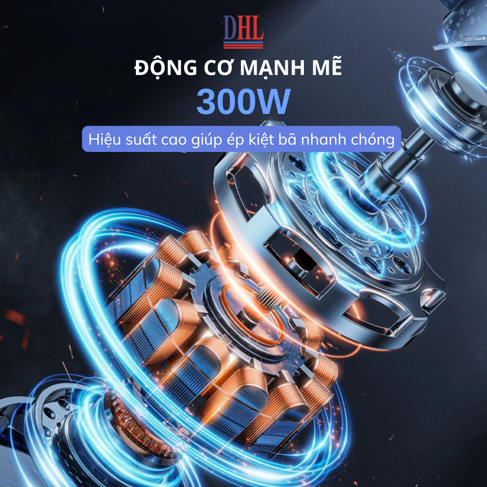 Máy Ép Chậm, Máy Ép Trái Cây Công Nghiệp Mitomo KJ3081 Kiệt Bã - Hàng Chính Hãng Bảo Hành 3 Năm