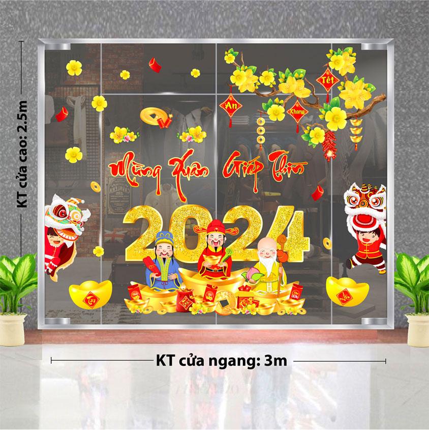 DECAL TRANG TRÍ TẾT 2024 CHO LÀNG ĐẠI HỌC