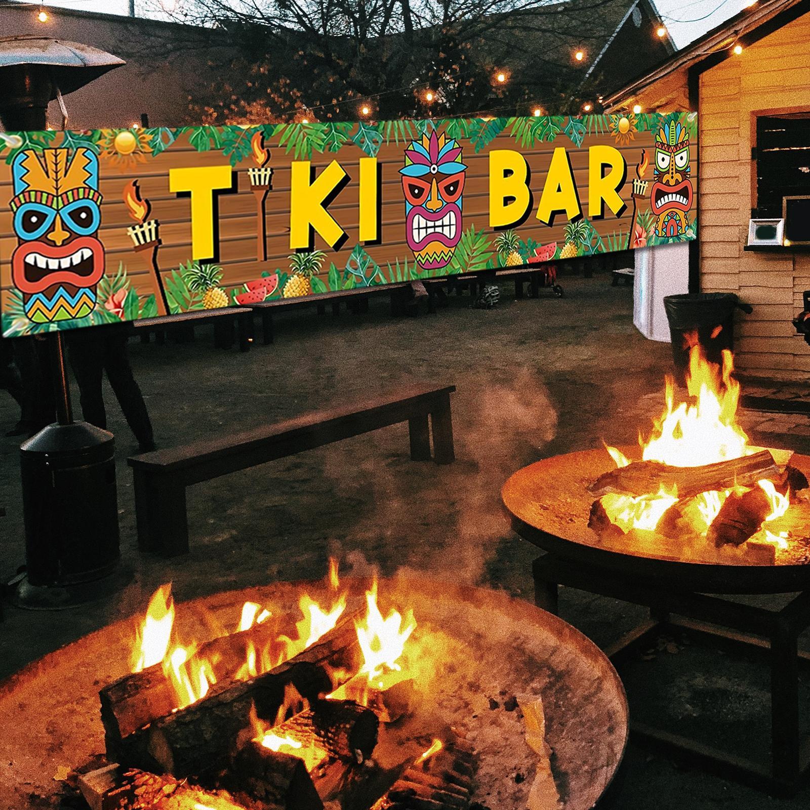 Tiki Banner Carnival Party Decor Ornaments Office Kitchen Poster