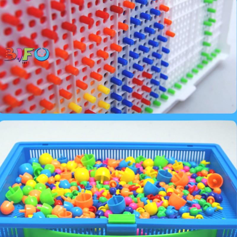 Bộ xếp hình cho bé hình nấm 296 chi tiết giúp bé phát triển trí thông minh sáng tạo