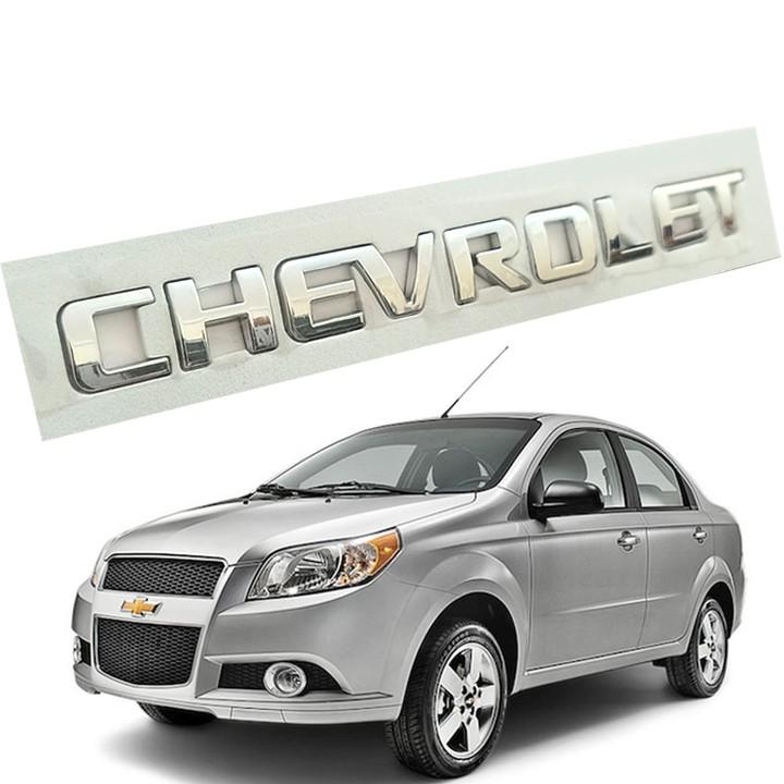 Tem Logo Nổi Chevrolet Dán Trang Trí Đuôi Xe - tem xe