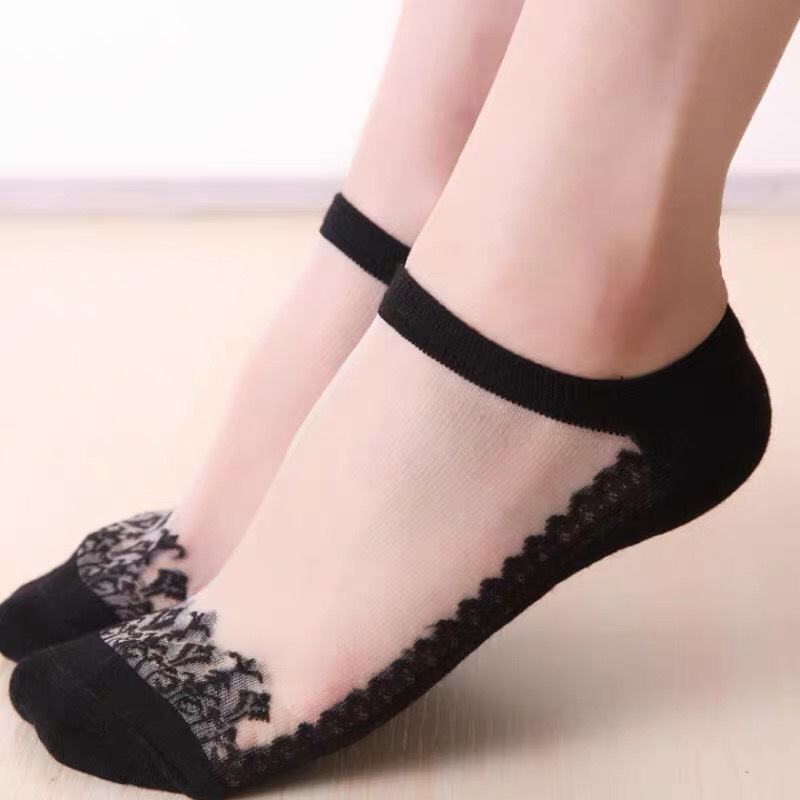 Tất đi giày bệt, tất ren đi giày búp bê, vớ nữ ren, vớ đi giày búp bê