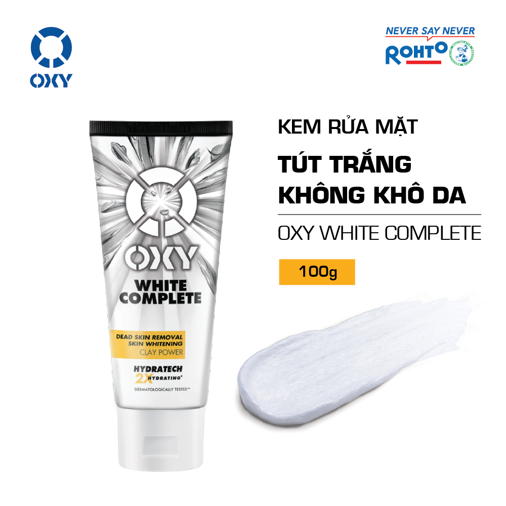 Kem Rửa Mặt Tút Sáng Từ Đất Sét Trắng Oxy White Complete