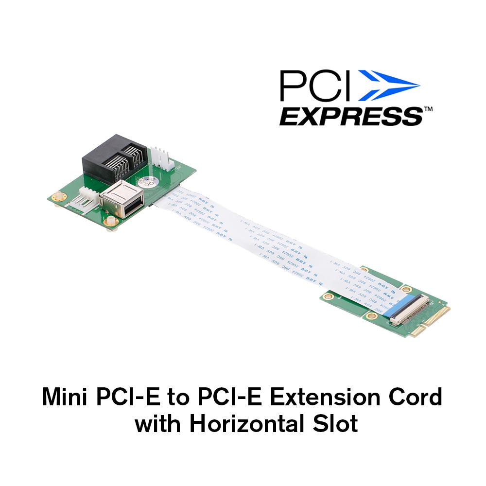 Thẻ chuyển đổi dây nối dài mini PCI-E sang PCI-E với hỗ trợ khe cắm ngang PCI-E 1X / 4X / 8X / 16X