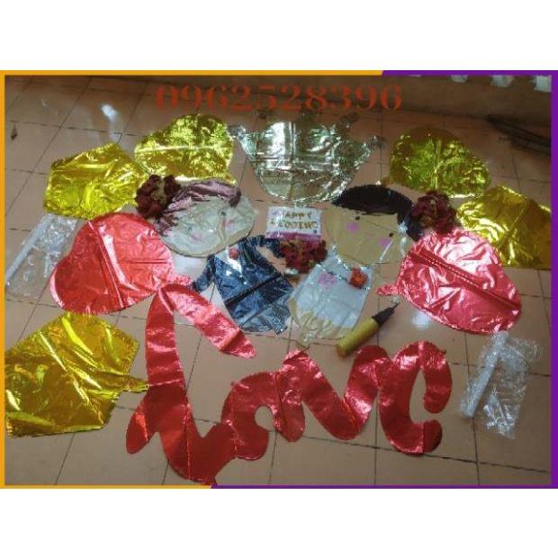 Set bóng trang trí phòng cưới màu đỏ lãng mạn sang trọng