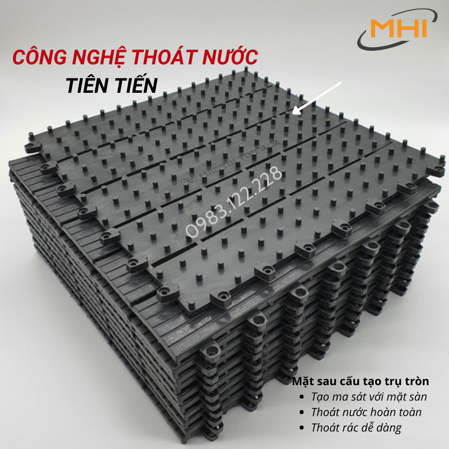 [COMBO11] Miếng nhựa trải sàn MHI-Special, Tấm nhựa trải sàn trang trí ban công / sân vườn / sân thượng; lót sàn chống trơn trượt nhà tắm / bể bơi - Hàng Việt Nam chất lượng cao