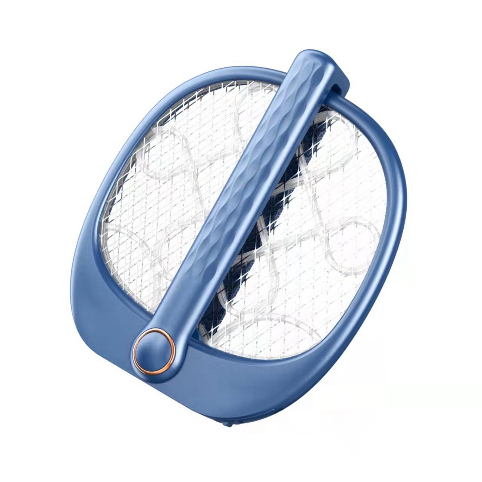 Handheld Folding Swatter Backyard Patio Blue