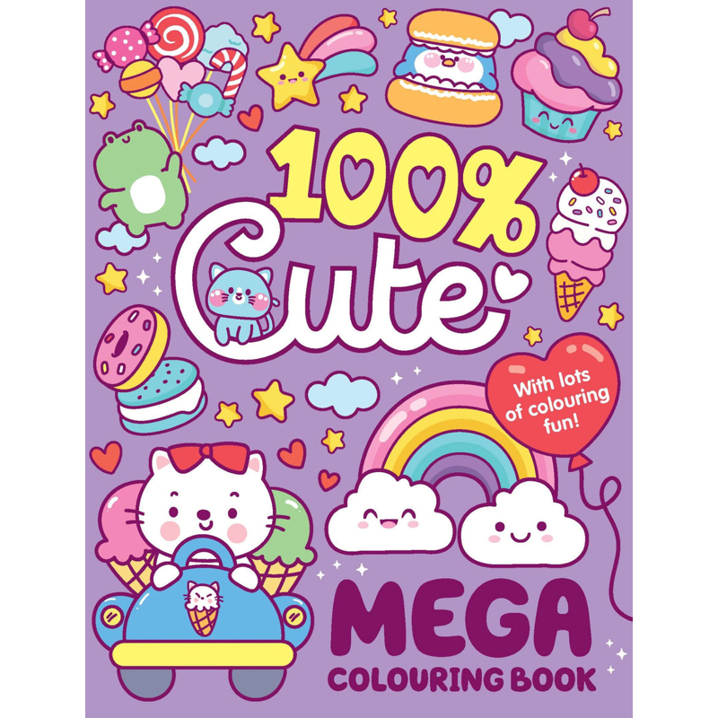 Sách 100% Cute - Mega Colouring Book