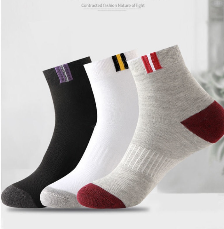 Xả hàng, Bộ 10 đôi tất nam cổ trung size 25-28cm màu ngẫu nhiên
