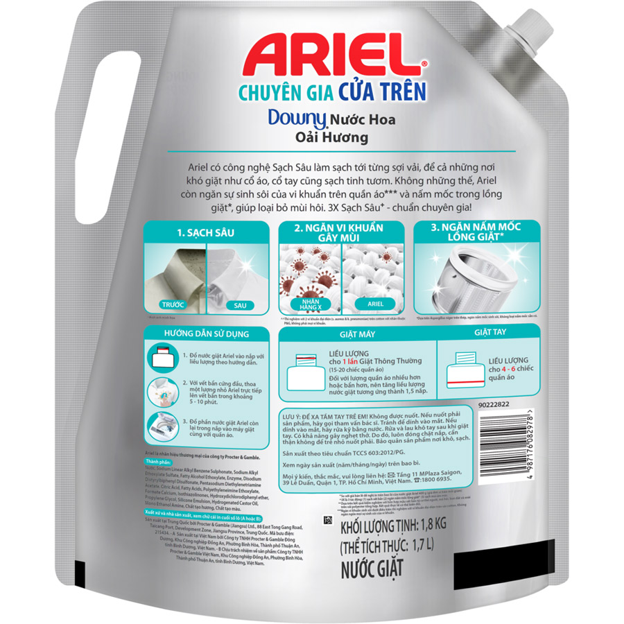 Nước giặt Ariel Dạng Túi