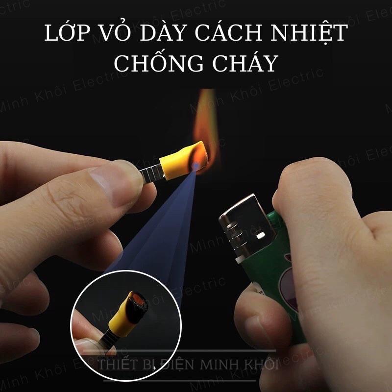 Cos Kim Dẹt Bọc Nhựa 100c, cos pin dẹp, đầu cốt kim dẹp, cốt pin dẹt nối điện