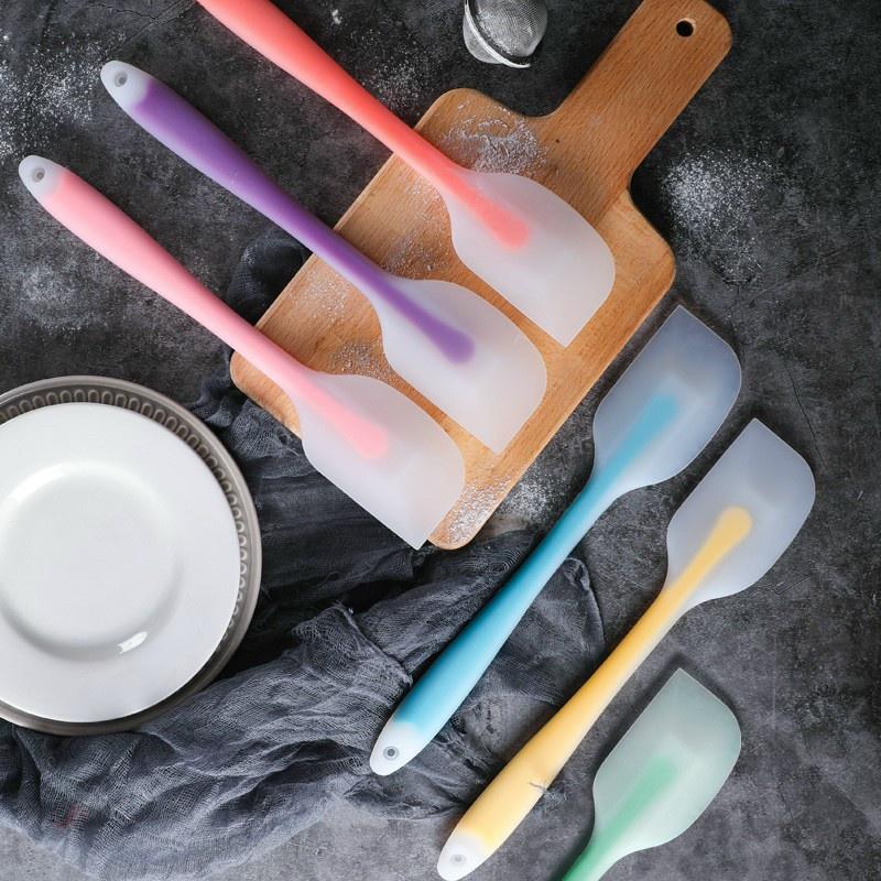 Phới Trộn Bột Làm Bánh Silicon, Cây Vét Spatula cán trong 28cm