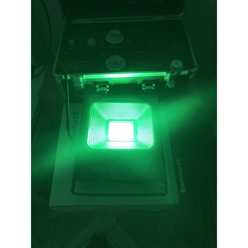 Đèn pha led ánh sáng xanh lá công suất 50W vỏ nhôm đúc dày cao cấp chuyên công trình ngoài trời chống nước ip66