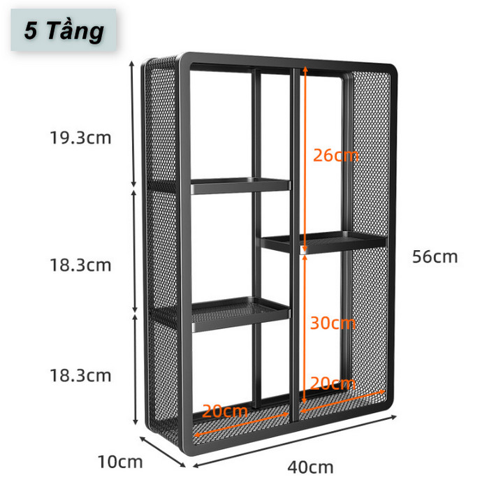 Giá Bếp Gia Vị Treo Tường Wall Spice Carbon