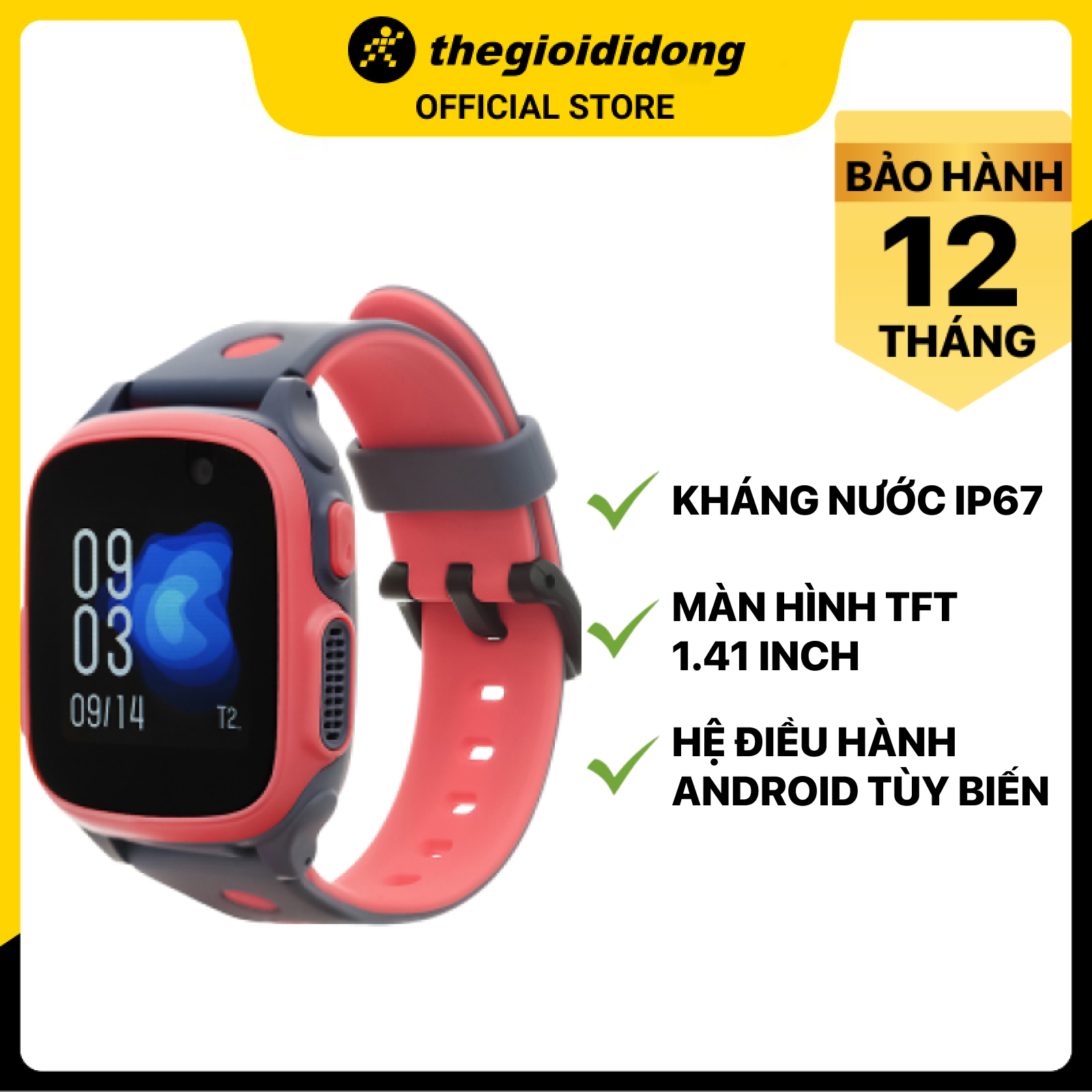 Đồng hồ định vị trẻ em 4G Abardeen T3 Hồng - Hàng chính hãng