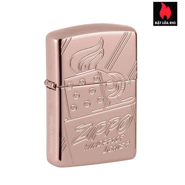 Bật Lửa Zippo 48768 - Zippo Script Collectible Armor Rose Gold