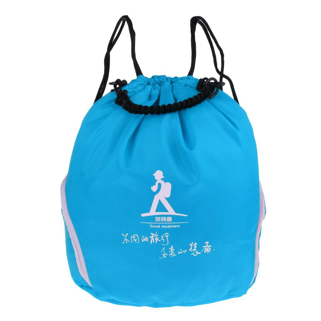 Unisex Bag Drawstring Sack Sport Travel Outdoor Backpack, Waterproof, Soft, Lightweight and Durable
